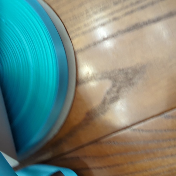 2 Reels of 2 cm ribbon. Aqua and purple colours. 7 inch reel. Lots of ribbon - Picture 3 of 3